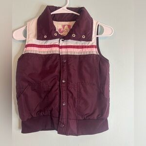 OP Burgundy and Pink Puffer Vest